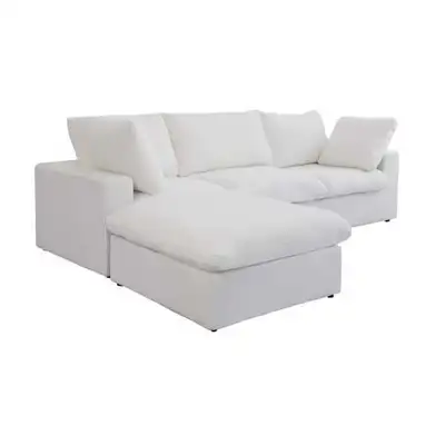 116 in. Square Arm Linen L-Shaped Free Combination Sofa, View more