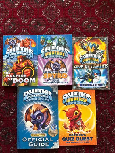 Dive into adventure with this collection of five Skylanders books, perfect for young fans eager to e...