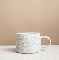 Stoneware mug - matte crackle glaze