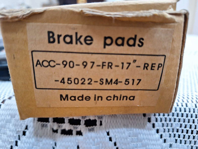 Front Brake pads for 90-97 Honda Accord Replaces 45022-SM4-517 in Other Parts & Accessories in Mississauga / Peel Region