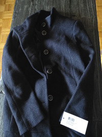 Kensie Women's Wool-Blend Skirted Coat Sz Large