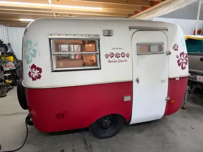 1973 Boler Food Truck conversion. Outfitted for Hawaiian Shave Ice. Passed Previous Alberta Health C...