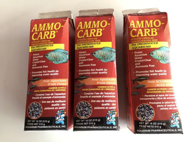 AMMO-CARB activated carbon and ammonia removing resin $20 each