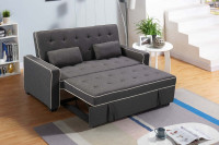 Sale On New Fabric Sectional Sleeper Sofa with Pullout Bed Grey