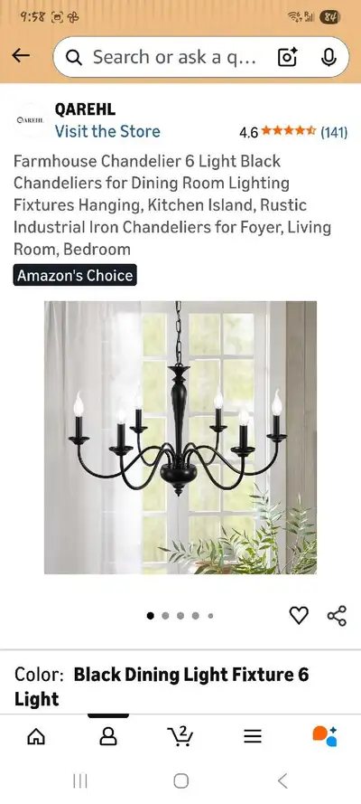 QAREHL Chandelier, View more
