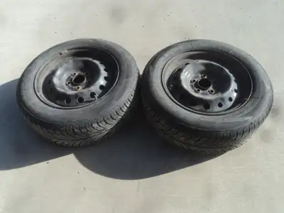 2 all season tires with TPMS sensors are for sale. Tires are 215/60/16. Rims are 5 holes, 4.5 inch o...