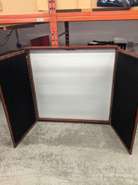 4' x 4' Mahogany Framed  Two- Door White Board Cabinet