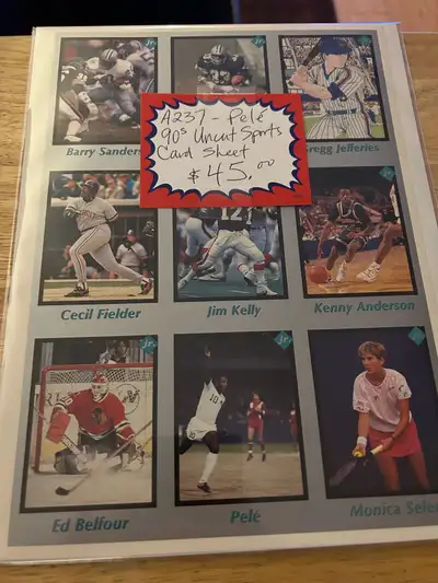 PELE UNCUT SHEET Sports Cards Belfour Sanders Booth 273, View more