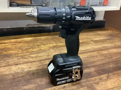 MAKITA 18v COMPACT BR. 2-SP. 1/2” HAMMER DRILL / 4.0 AH BATTERY, View more