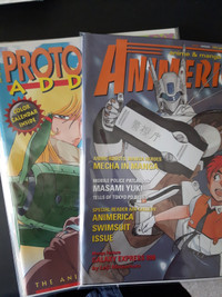 Vintage magazines-Animerica and Protoculture Addicts