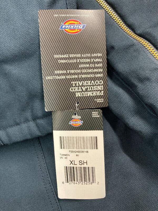 (NEW) Dickies Mens Premium Insulated Duck Coverall XL Short BLUE in Men's in City of Toronto - Image 3