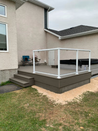 decks custom decks and front porches composite aluminum railings
