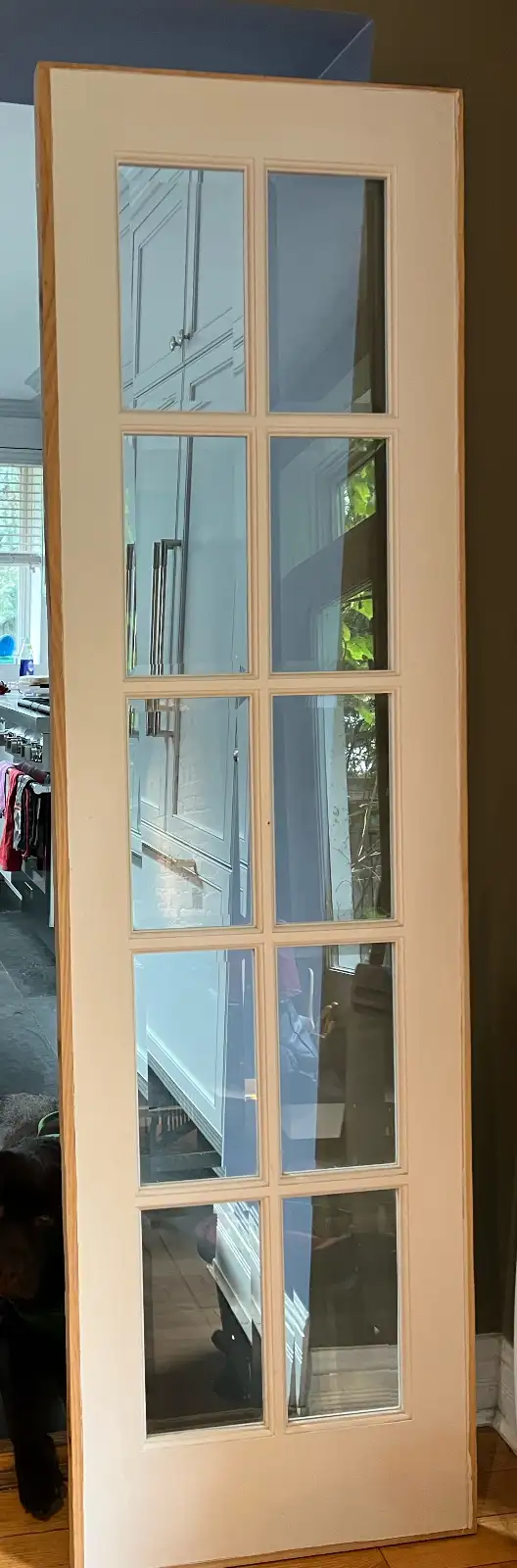 2 Solid Wood French Doors with Glass Panes (30" and 23 1/4" W) in Windows, Doors & Trim in City of Montréal - Image 6