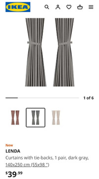 Ikea Lenda curtain set