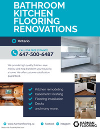 Flooring, Kitchen, Washroom, Decks Renovations