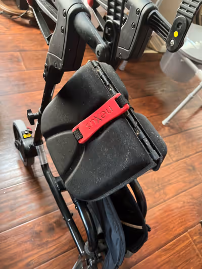 The frame design allows the user ample space for an ergonomic walking pattern, or if needed, a sligh...