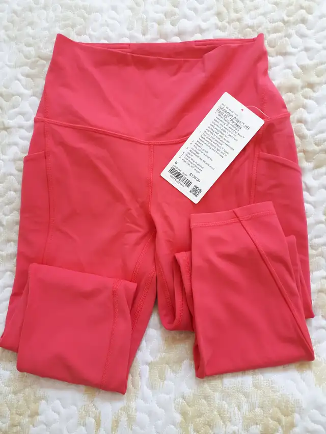 Lululemon leggings. Brand new with tag. Size 6. Pink in Women's - Bottoms in Delta/Surrey/Langley - Image 3