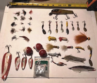 Fishing and Fly Fishing Lures mostly 1960's