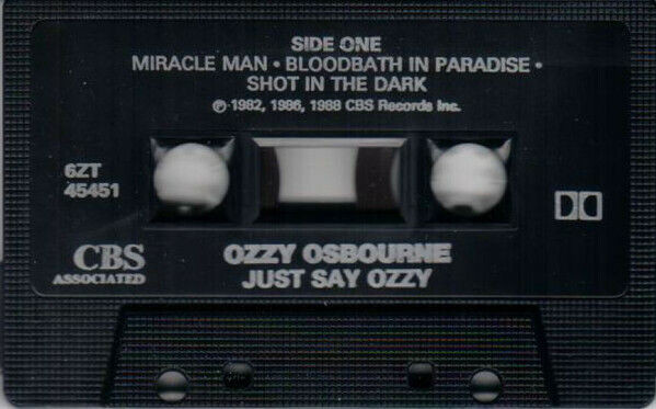Ozzy Osbourne - Just Say Ozzy cassette in CDs, DVDs & Blu-ray in Hamilton - Image 2