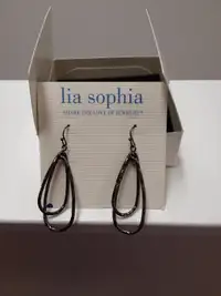 Brand New Lia Sophia Graphite Earrings