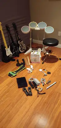 Nintendo Wii kit with Rock Band