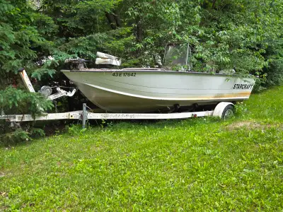 Selling 18' starcraft aluminum center console fishing boat. Has 110hp Johnson outboard motor Boat ha...