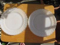 Lot 2 assiettes VINTAGE ANCHOR HOCKING Fire King Plates – Blanc