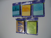 Lot of 5 NEW sealed stencil packs Plaid lettering symbols icons