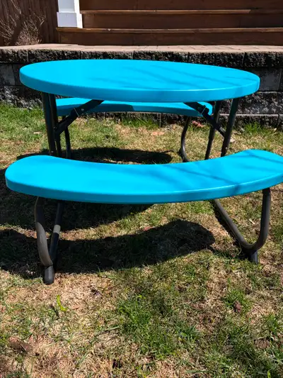 LIFETIME Children's Outdoor Picnic Table in Glacier Blue, View more