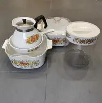 Vintage Corning Ware Spice of Life Dishes Marjolaine Pan Lid Pot