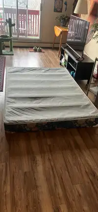 Double bed box spring and mattress