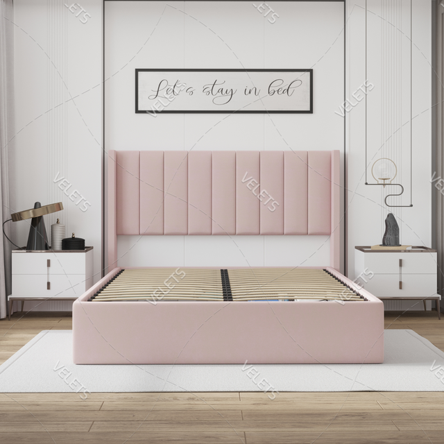 Pink color bed frames | Storage bed | Queen size bed kings beds in Beds & Mattresses in Burnaby/New Westminster - Image 6