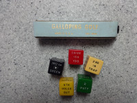 5  Vintage Galloping Golf Dice Game; Leather Case USA