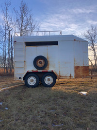 HIGH QUALITY WHITE STOCK TRAILER - WELL BUILT AND CONSTRUCTED