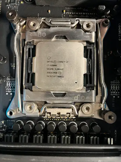 Selling a used Intel Core i7-6900K 3.20 GHz CPU paired with 64GB of G.Skill Ripjaws DDR4 RAM and an...