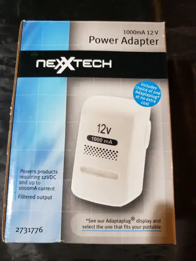 New Nexxtech 1000mA 12V power adaptor, View more
