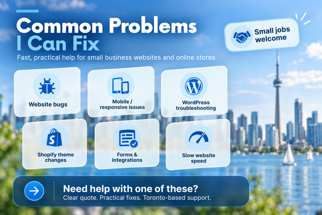 Website Fixes & Updates | WordPress, Shopify, React | Toronto563808868321863681
