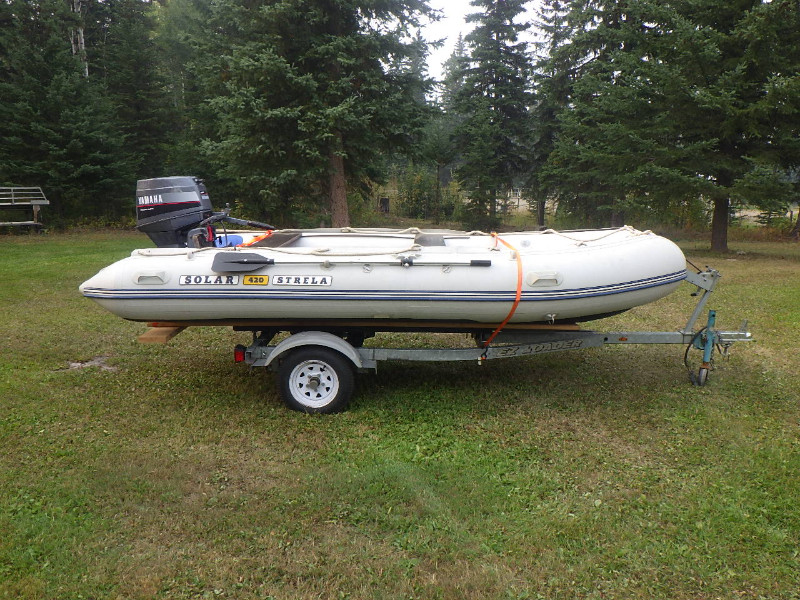 SOLAR STRELA 420 INFLATABLE JET BOAT WITH 30HP YAMAHA JET Powerboats & Motorboats Prince