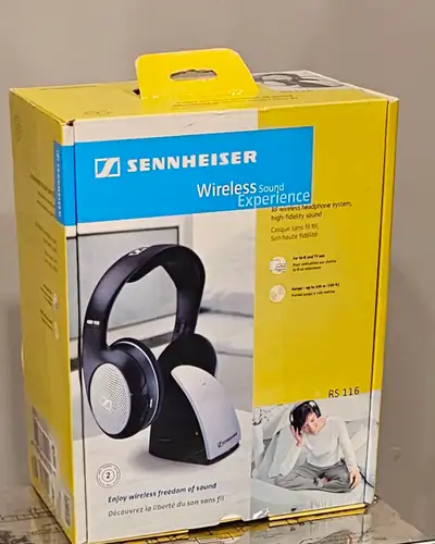 Sennheiser RS 116 Wireless RF Headphones - Brand New in Box, View more