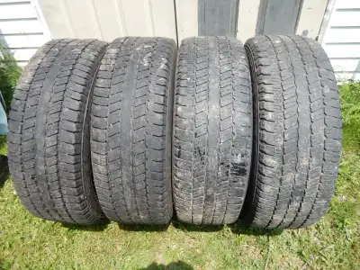 For sale a set of Goodyear Wrangler SR-A LT265 60 R20, tread is 50 to 60% . These are load range E,...