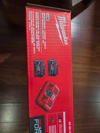 Milwaukee batteries and dual charger , View more