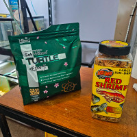 Turtle Food, both Saki-Hikari probiotic pellets & Red Shrimp