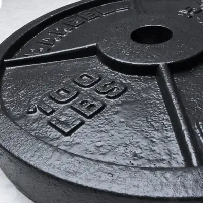 2- 100lb Olympic plates , View more