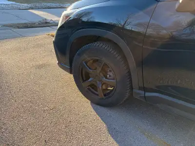 Continental IceContact winter tires on Touren wheels. Used only 2 seasons. No issues (never repaired...