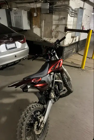 Perfectly working Dirtbike had no problem Underneath is white it's a wrap right now It was used prop...