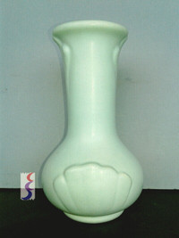 Weller Script Mark Celadon Green Vase With Molded Shells