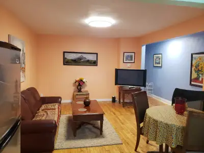 Beautiful fully furnished, bright , spacious ground floor apartment, with front and back balconies a...