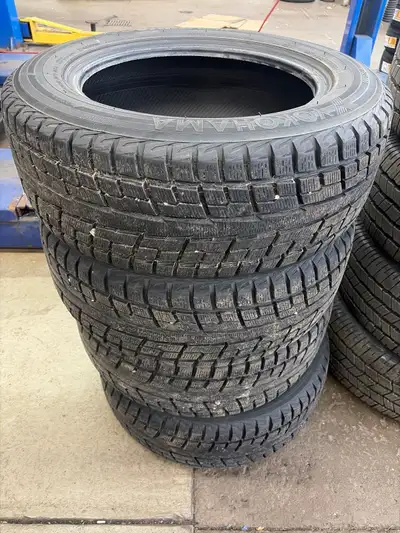 All four tires are at 10/32 of an inch. Like new condition, no cracking. Cheap set of tires for some...