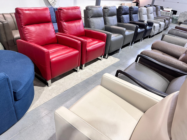 Leather power reclining chairs in Chairs & Recliners in Winnipeg