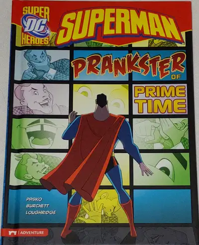 DC Super Heroes Superman Prankster of Prime Time Hard Cover Book, View more